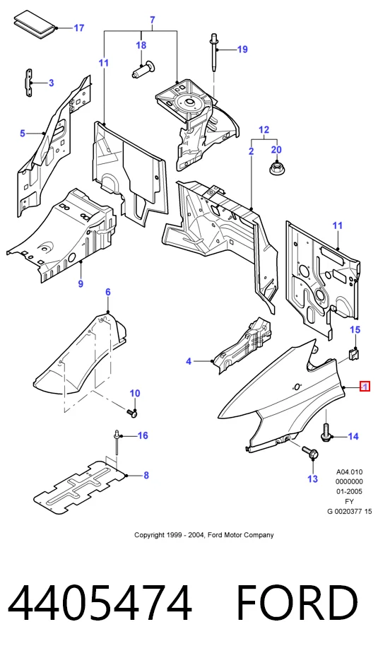Переднє ліве крило на Ford Transit V V184/5
