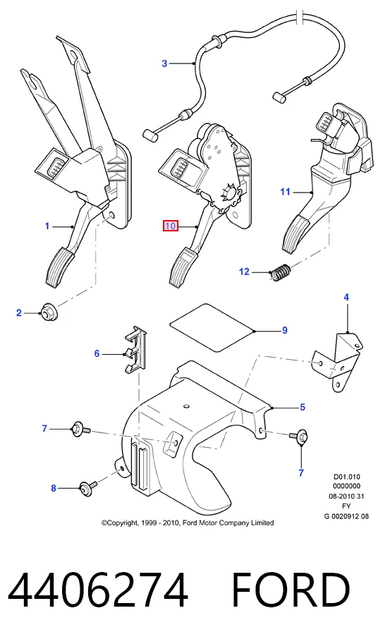 Педаль акселератора Ford Transit V