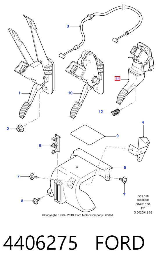 Педаль газу (акселератора) на Ford Transit V V184/5