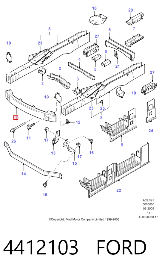 Купити Підсилювач бампера переднього Ford Transit V V184/5