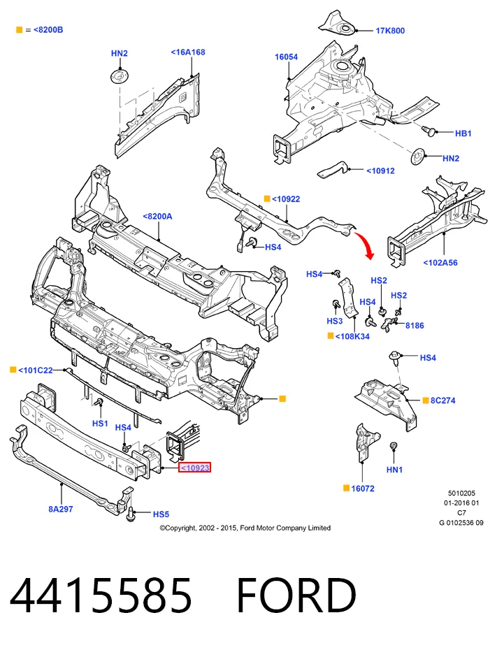 Шина бампера переднього Ford Connect фургон (TC7) (2002 - 2013) ціна, від 80.08 USD
