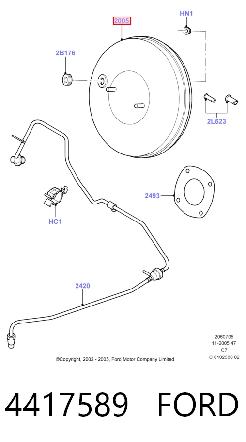 Вакуумника Ford Connect TOURNEO автобус (PU2) (2002 - 2013) ціна, від 45.58 USD