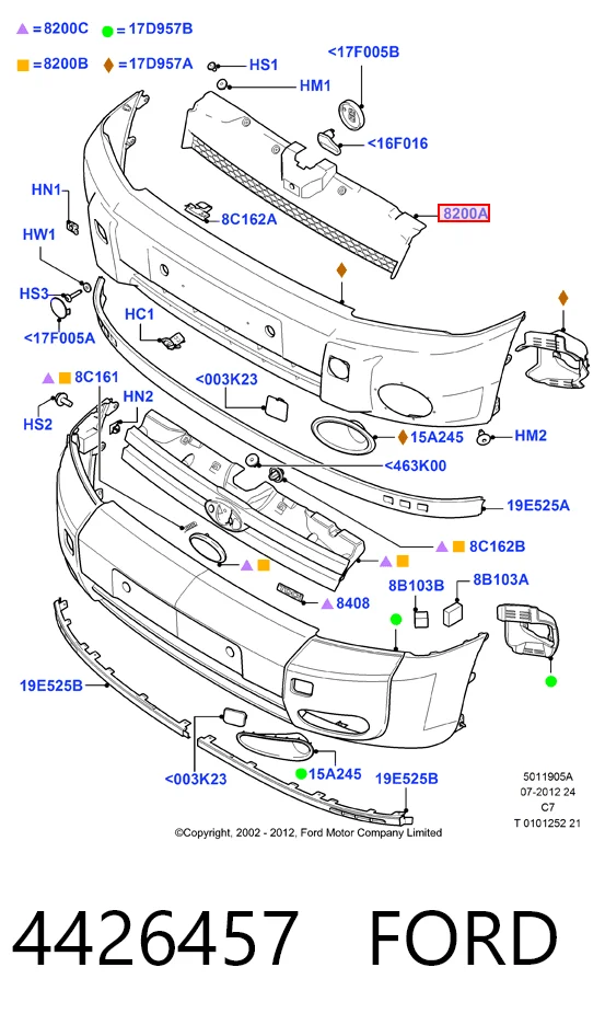 Решітка радіатора на Ford Transit V V184/5