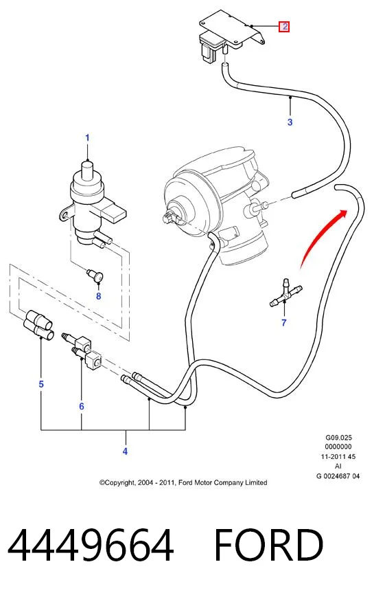 4449664 Ford Датчик наддува