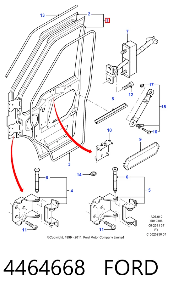 Дверь передня ліва на Ford Transit V V184/5