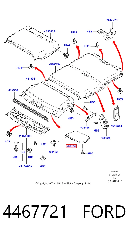 Козирок Ford Connect TOURNEO