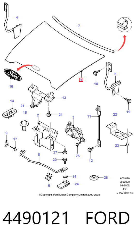 Капот Ford Transit V автобус (V184/5) (2000 - 2006) ціна, від 63.29 USD