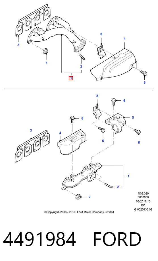 Купити Випускний колектор Ford Ranger  EQ
