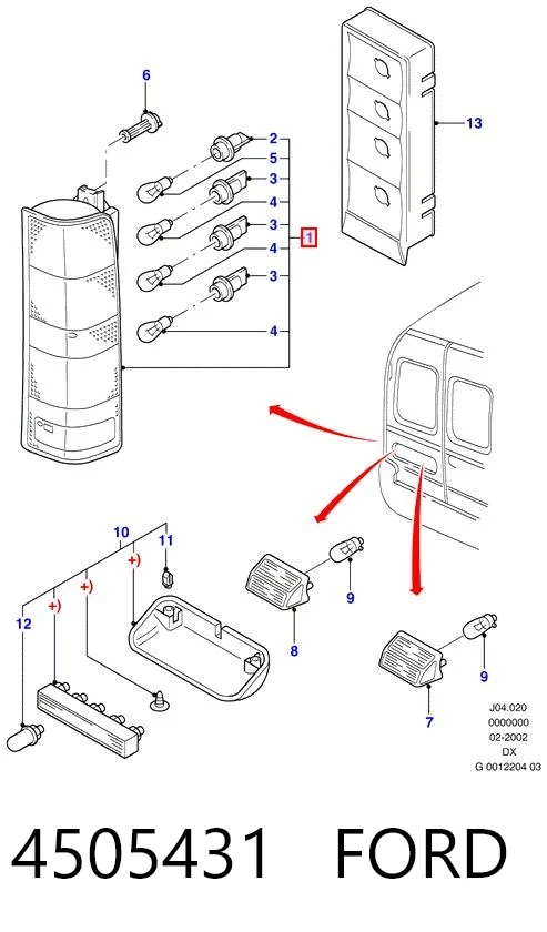  Задня права фара Ford Transit 4