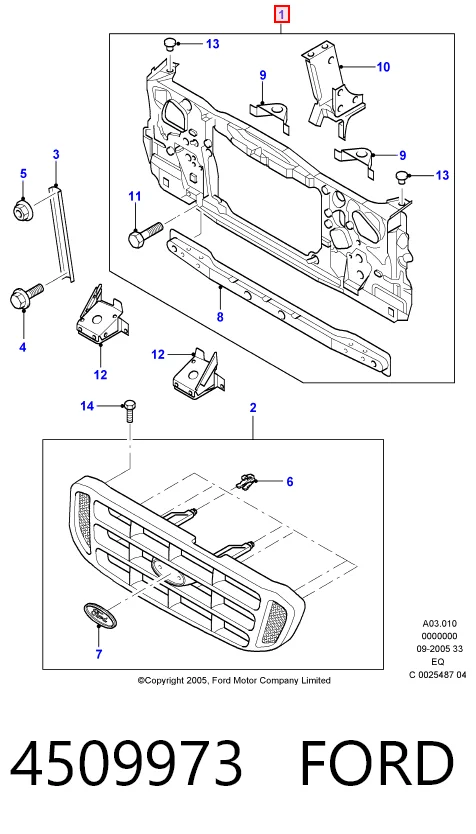  Рамка радіатора Ford Ranger 