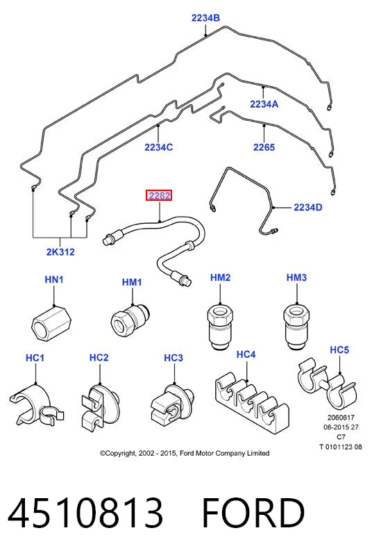 4510813 Ford Шланг гальмівний задній