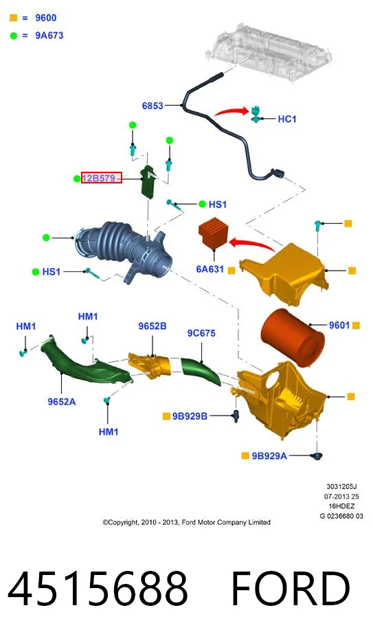 4515688 Ford Датчик витрати повітря