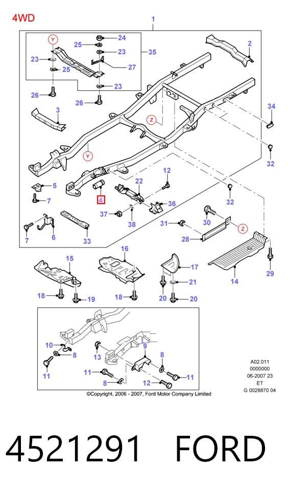 UH7534460 Mazda Сайлентблок переднього нижнього важеля