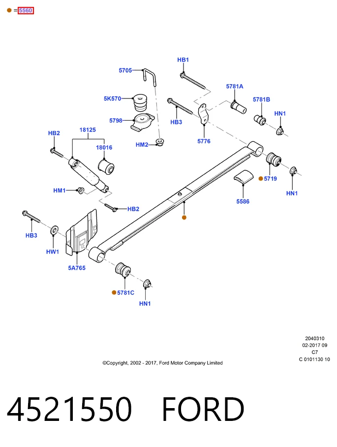 Пружина задня Ford 2T1V5560AG ціна, від  USD