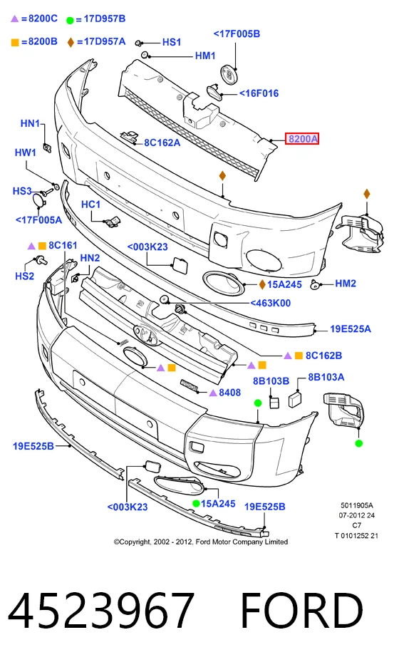 Купити Решітка радіатора Ford Transit V V184/5