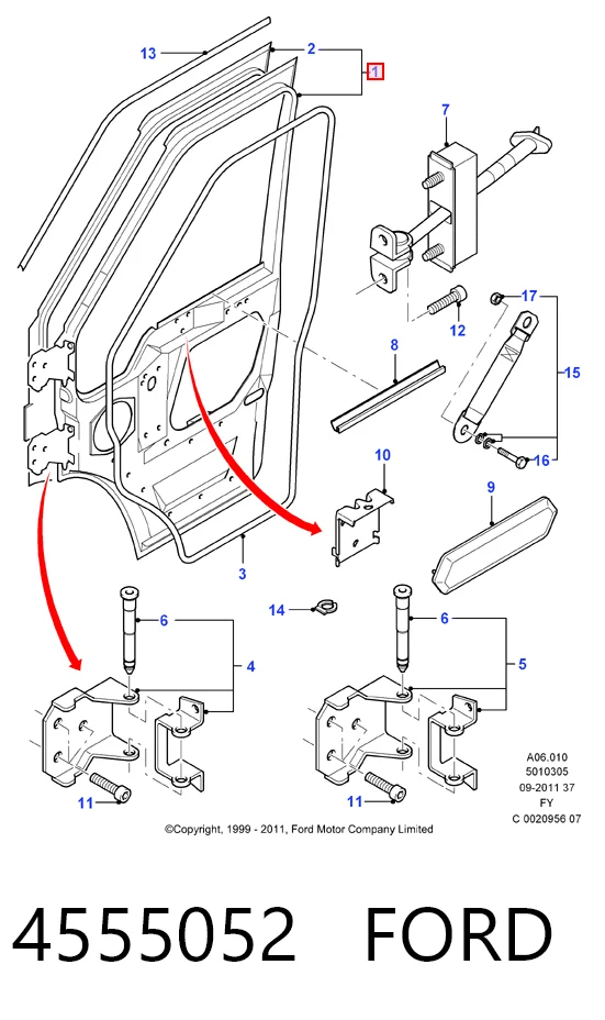 Купити Двері передні ліві Ford Transit V V184/5