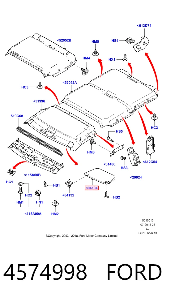 Козирок протисонячний на Ford Connect TOURNEO PU2