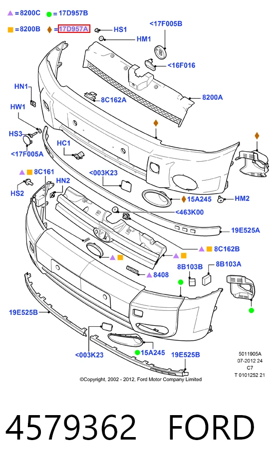 Бампер на авто Ford Connect фургон (TC7) (2002 - 2013) ціна, від 39.48 USD