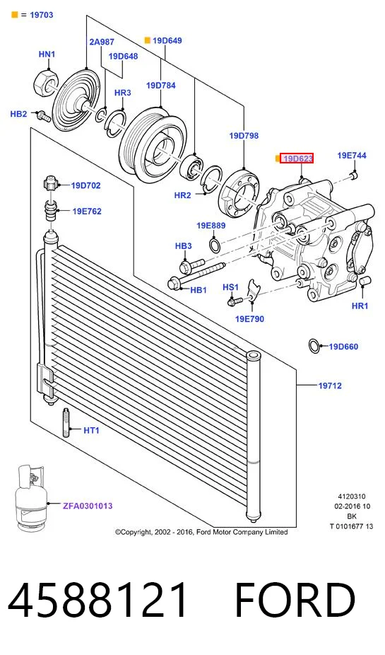 4588121 Ford Компресор холодоагенту