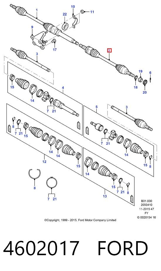 4602017 Ford Привід лівий