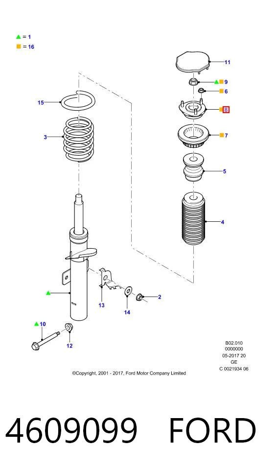 4609099 Ford Кріплення переднього амортизатора