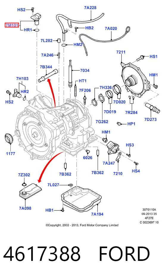 4617388 Ford Датчик швидкості спідометра