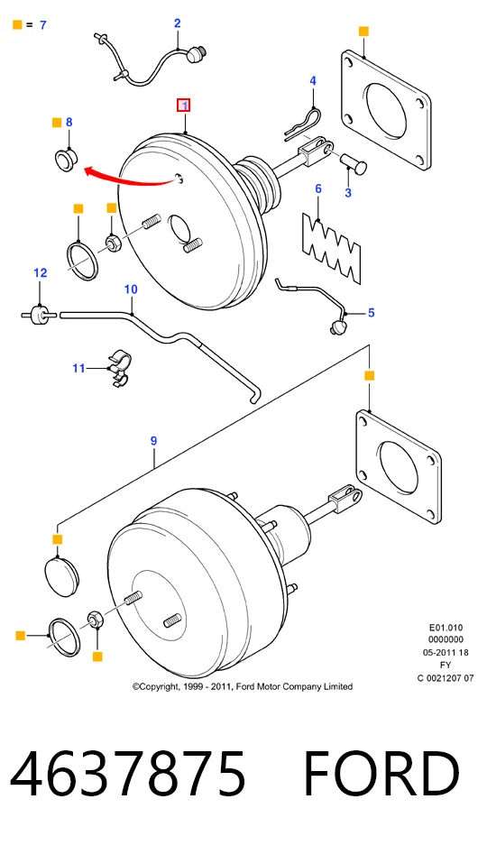 Вакуумника Ford Transit V фургон (V184/5) (2000 - 2006) ціна, від 17.04 USD