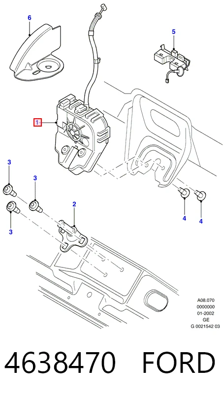 4638470 Ford Замок п'ятих дверей