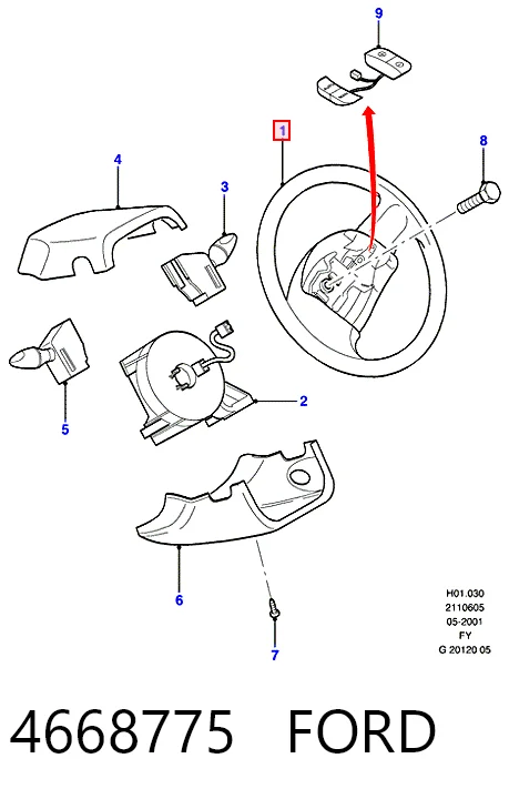 Рульове колесо Ford Transit V автобус (V184/5) (2000 - 2006) ціна, від 7.56 USD