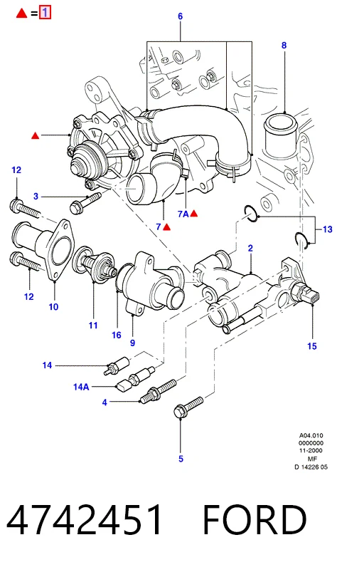 Помпа охолодження Ford Maverick II позашляховик (1N2) (2001 - 2007) ціна, від 31.48 USD