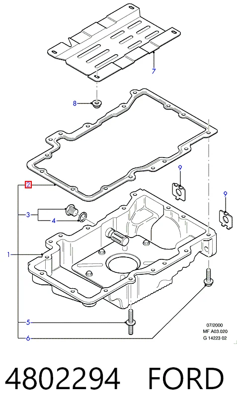 Прокладка піддону картера двигуна Mazda ZZC110431 ціна, від 25.11 USD