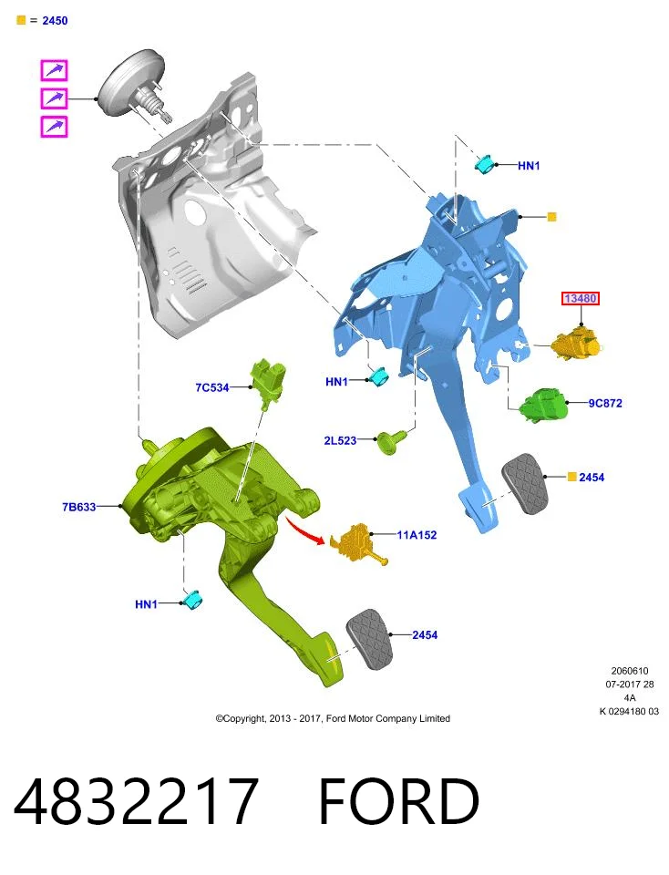 4832217 Ford Лягушка стоп-сигналу