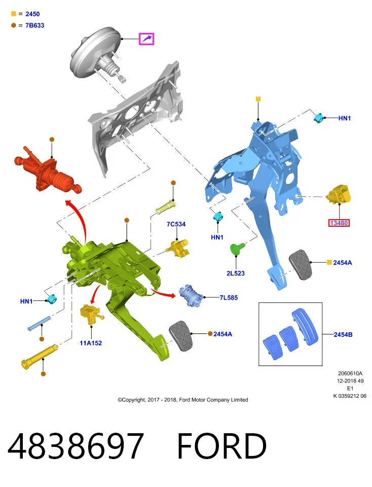 4838697 Ford Лягушка стоп-сигналу