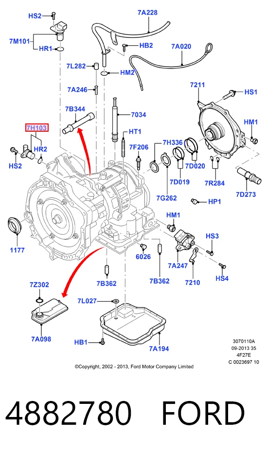 4882780 Ford Датчик швидкості спідометра