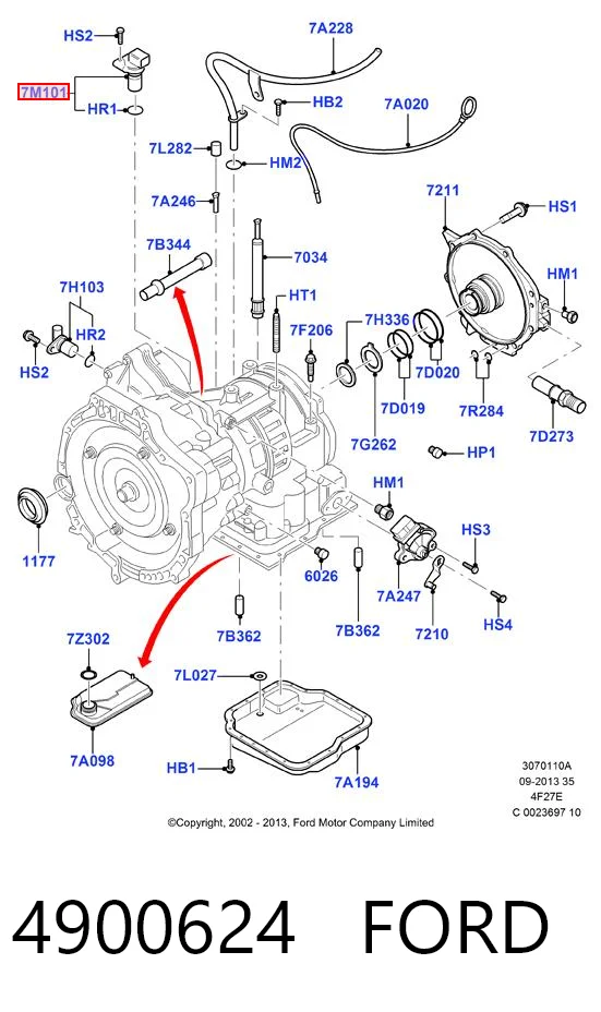 4900624 Ford Датчик швидкості спідометра