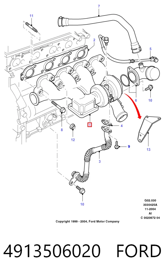 4913506020 Ford Турбонаддув