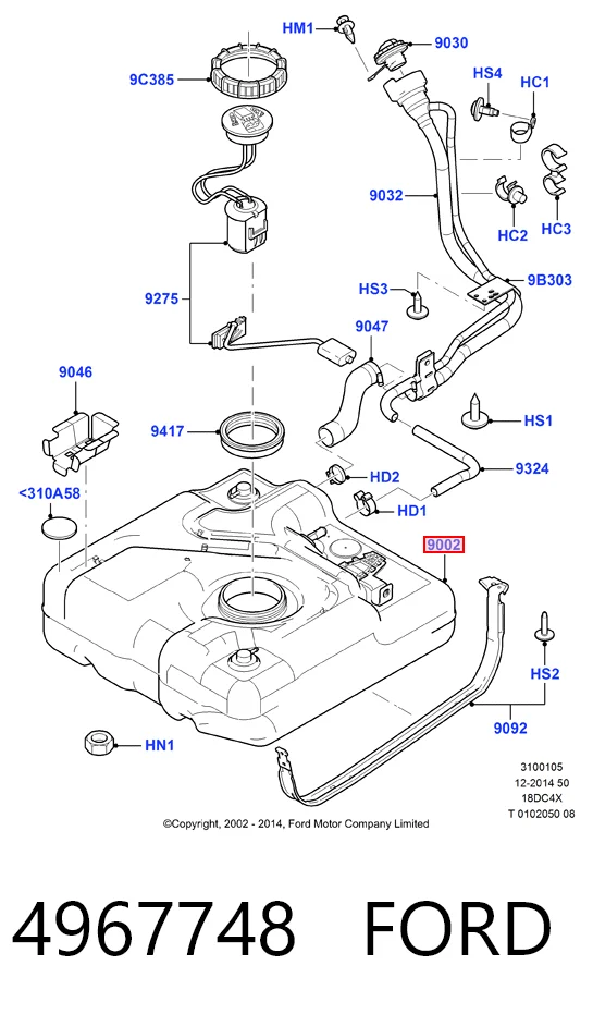 Б/бак Ford Connect фургон (TC7) (2002 - 2013) ціна, від 25.34 USD