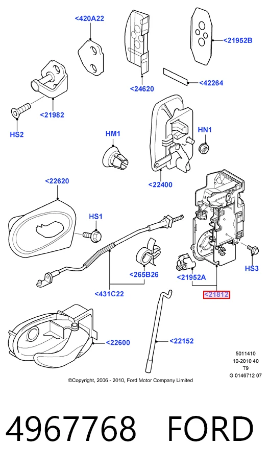4967768 Ford Замок водійських дверей