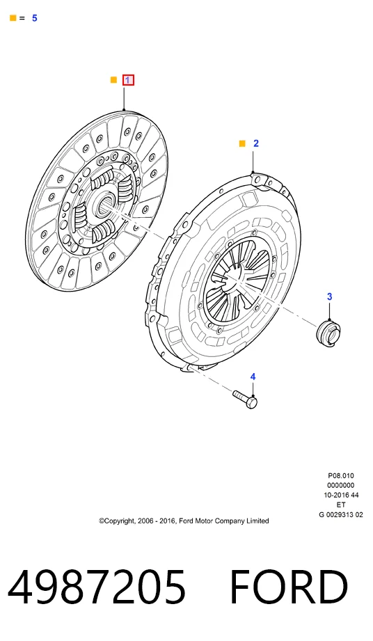 Купити 6M347550AB Ford Комплект зчеплення (диск, корзина, підшипник)