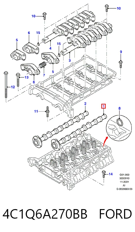 Купити Розподільний вал впускний Jaguar X-type  CF1