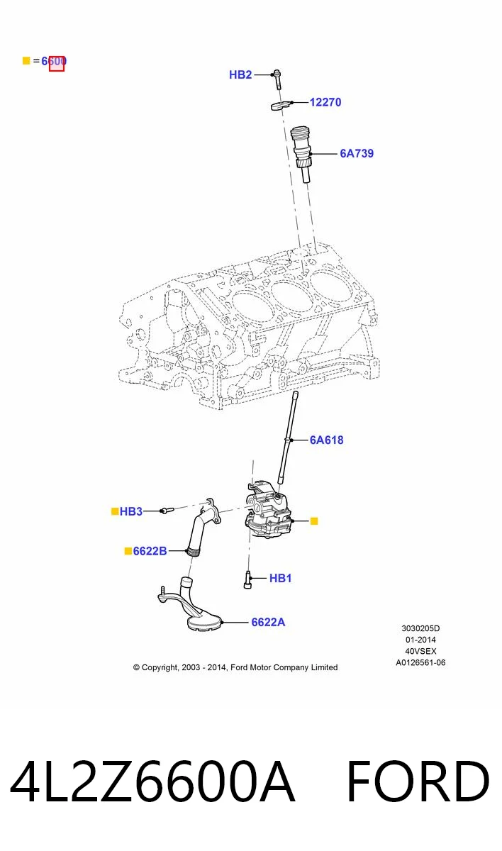 4L2Z6600A Ford Масляний насос двигуна