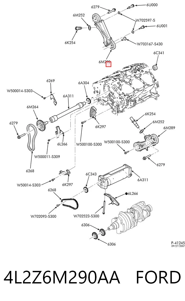 4L2Z6M290AA Ford Ланцюг ГРМ, комплект
