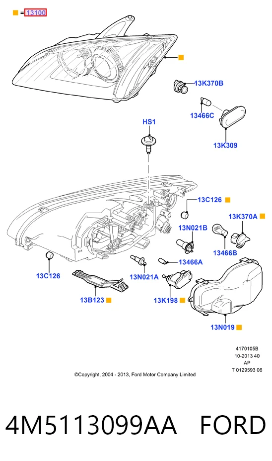 Фара права HMP4M5113099AD Hmpx