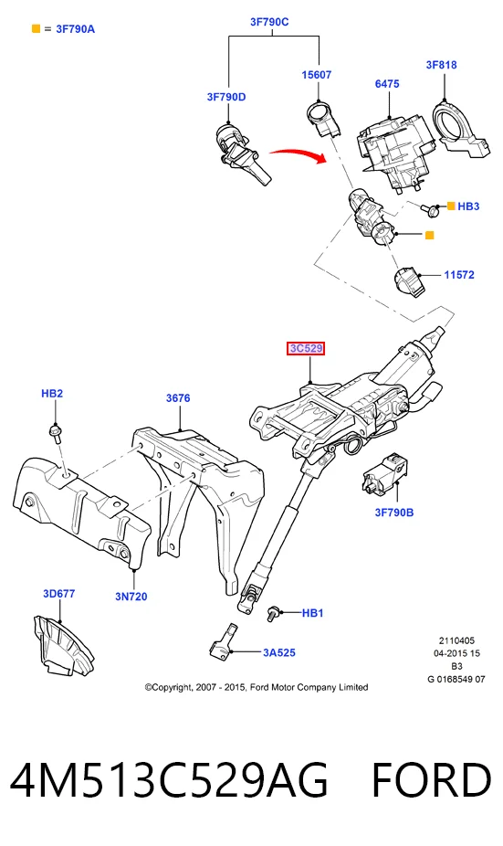 Купити Рульова колонка Ford C-Max  DM2