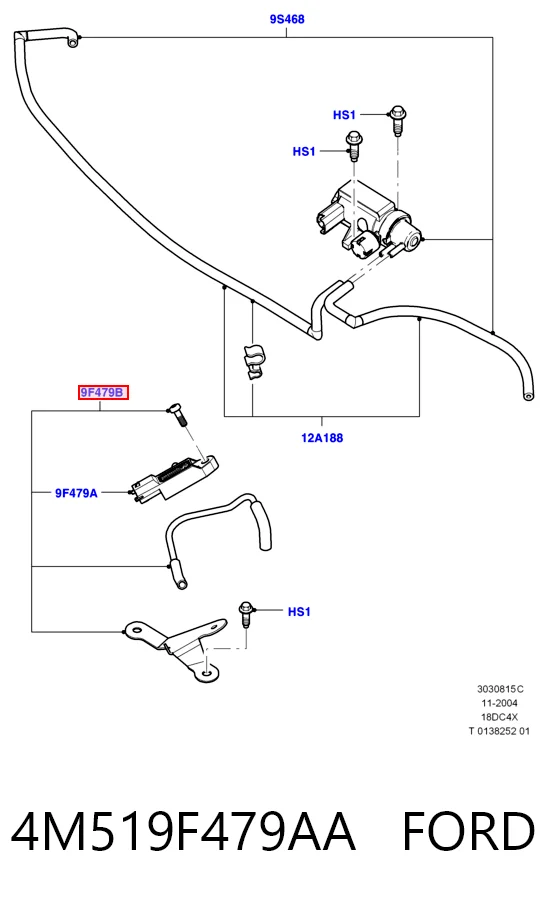 4M519F479AA Ford Датчик наддува