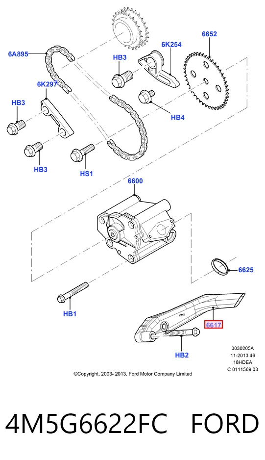 4M5G6622FC Ford Маслоуловлювач
