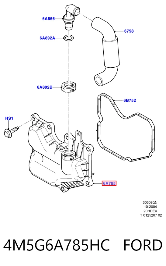 4M5G6A785HC Ford Масловіддільник