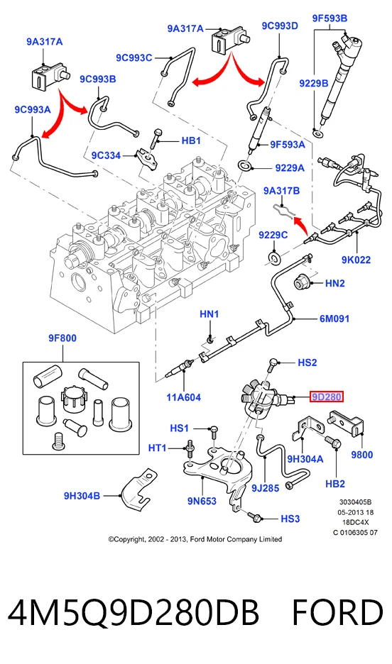 4M5Q9D280DB Ford Манометри