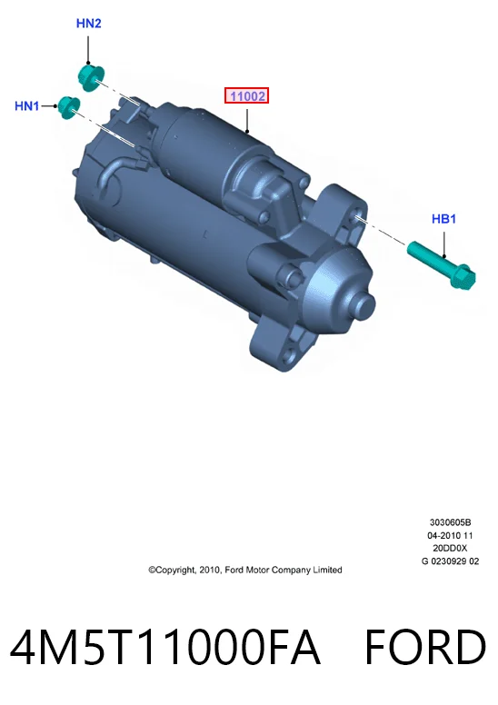 4M5T11000FA Ford Стартер двигуна