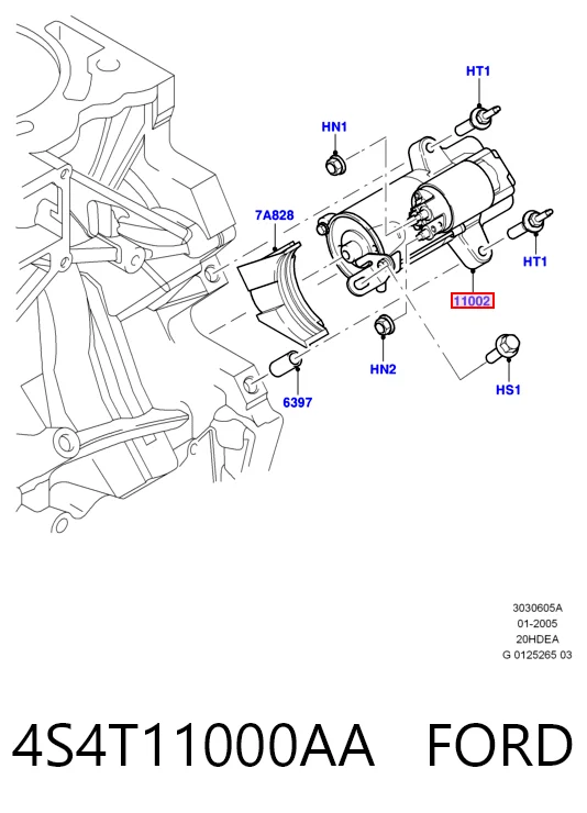 4S4T11000AA Ford Стартер двигуна